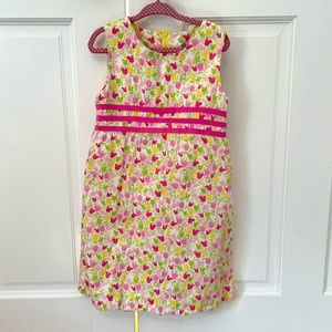 Classic Lily Pulitzer Shift dress, tip toe tulips floral print